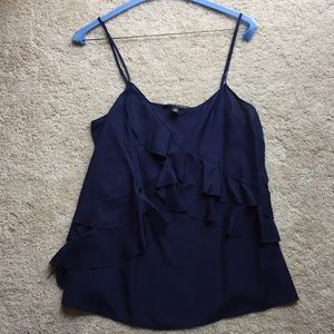 Banana Republic Navy Silk Tank